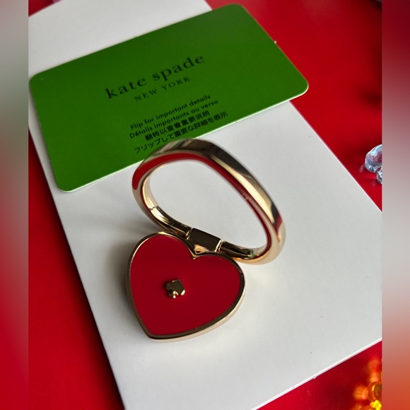 Kate Spade Transparent Case with Vibrant Red Hearts,iPhone 16 Pro Max. - Picture 9 of 13
